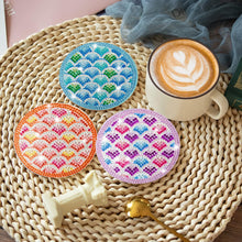 Load image into Gallery viewer, 8 Pcs Acrylic Diamond Painting Art Coasters Kit with Holder (Ocean Pattern)