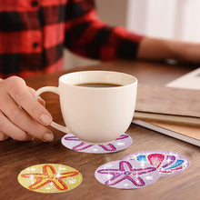 Load image into Gallery viewer, 8 Pcs Acrylic Diamond Painting Art Coasters Kit with Holder (Ocean Pattern)