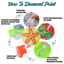 Load image into Gallery viewer, 8 Pcs Acrylic Diamond Painting Art Coasters Kit with Holder (Ocean Pattern)