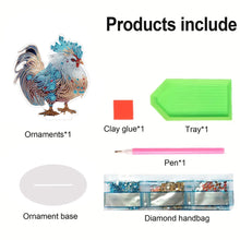 Load image into Gallery viewer, Chinese Zodiac Chicken Acrylic Desktop Diamond Art Kits for Office Desktop Decor