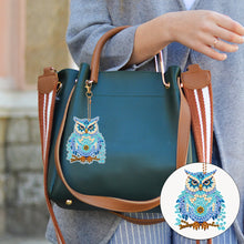 Load image into Gallery viewer, 6 PCS Double Sided Special Shape Diamond Painting Keychain (Papercutting Animal)