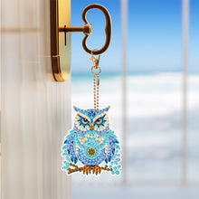 Load image into Gallery viewer, 6 PCS Double Sided Special Shape Diamond Painting Keychain (Papercutting Animal)