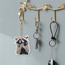 Load image into Gallery viewer, 6 PCS Double Sided Special Shape Diamond Painting Keychain (Panicked Animals)