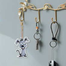 Load image into Gallery viewer, 6 PCS Double Sided Special Shape Diamond Painting Keychain (Cute Puppy)