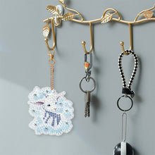 Load image into Gallery viewer, 6 PCS Double Sided Special Shape Diamond Painting Keychain (Cloud Animals)