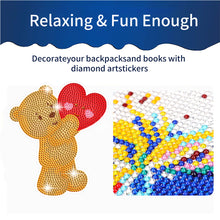 Load image into Gallery viewer, 6 Pcs Valentine Diamond Painting Sticker Gem Sticker for Boy Girls Gift (Bear)