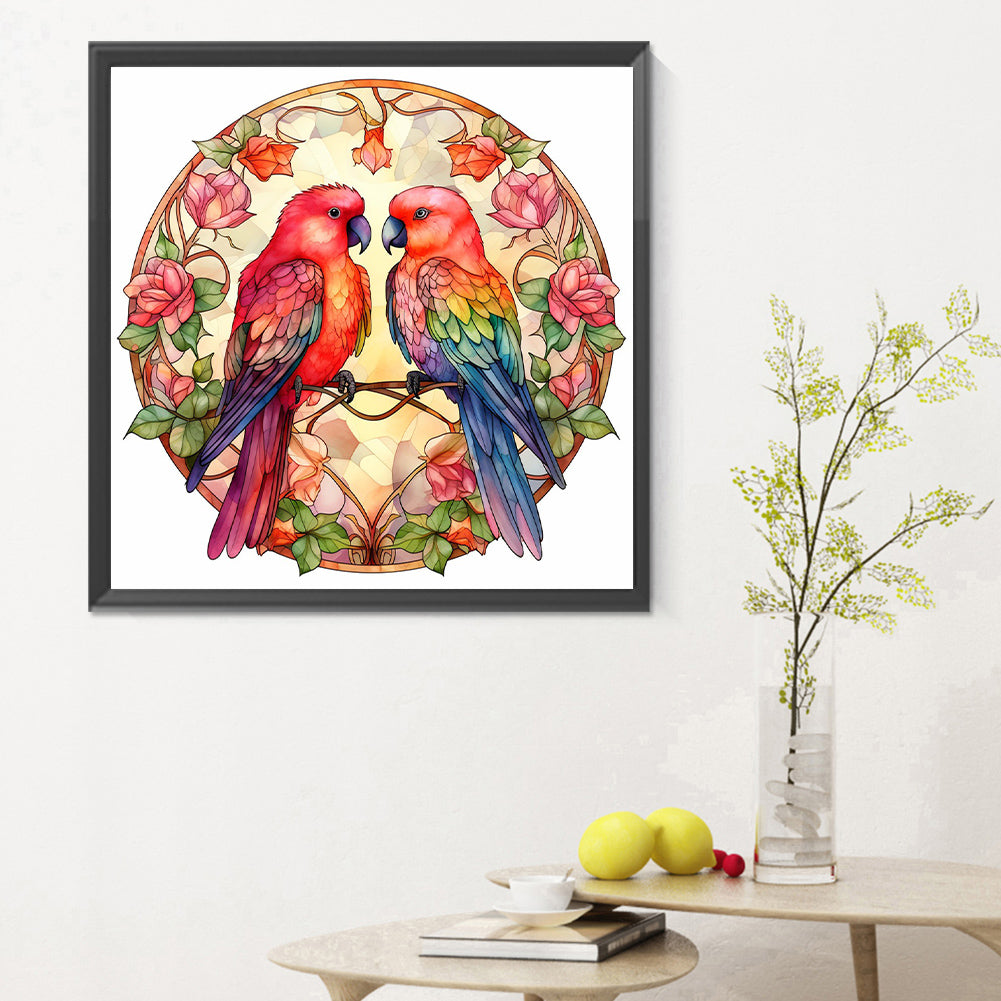 Diamond Painting - Full Round - love for birds (30*30CM)