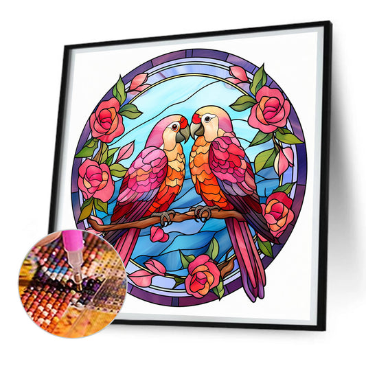 Diamond Painting - Full Round - love for birds (30*30CM)