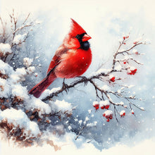Load image into Gallery viewer, Diamond Painting - Full Round - snow cardinal (30*30CM)