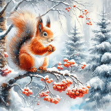 Load image into Gallery viewer, Diamond Painting - Full Round - snow squirrel (30*30CM)