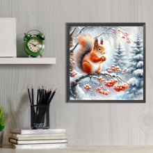 Load image into Gallery viewer, Diamond Painting - Full Round - snow squirrel (30*30CM)