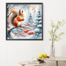 Load image into Gallery viewer, Diamond Painting - Full Round - snow squirrel (30*30CM)