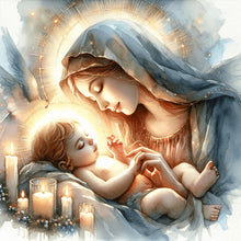 Load image into Gallery viewer, Diamond Painting - Full Round - Jesus and the Virgin (30*30CM)