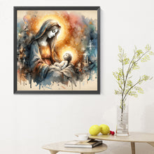 Load image into Gallery viewer, Diamond Painting - Full Round - Jesus and the Virgin (30*30CM)