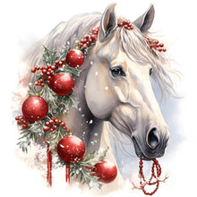 Load image into Gallery viewer, Diamond Painting - Full Round - white horse (30*30CM)