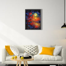 Load image into Gallery viewer, Diamond Painting - Full Square - Red flowers under the moon (30*40CM)