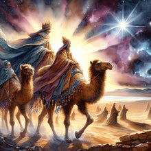 Load image into Gallery viewer, Diamond Painting - Full Round - Nativity of Jesus on Desert Camel (30*30CM)