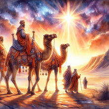 Load image into Gallery viewer, Diamond Painting - Full Round - Nativity of Jesus on Desert Camel (30*30CM)