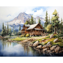 Load image into Gallery viewer, Diamond Painting - Full Square - woods lake (50*40CM)