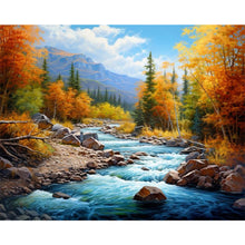 Load image into Gallery viewer, Diamond Painting - Full Square - woods lake (50*40CM)
