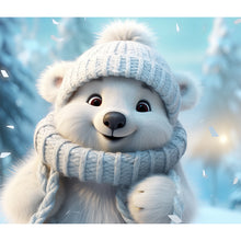 Load image into Gallery viewer, Diamond Painting - Full Round - winter white bear (35*30CM)
