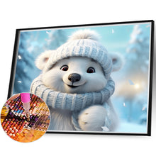 Load image into Gallery viewer, Diamond Painting - Full Round - winter white bear (35*30CM)