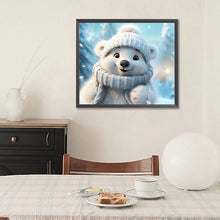 Load image into Gallery viewer, Diamond Painting - Full Round - winter white bear (35*30CM)