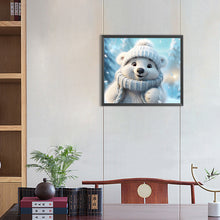 Load image into Gallery viewer, Diamond Painting - Full Round - winter white bear (35*30CM)