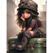 Load image into Gallery viewer, Diamond Painting - Full Round - sweet cool girl (30*40CM)