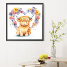 Load image into Gallery viewer, Diamond Painting - Full Round - Love highland cow baby (30*30CM)