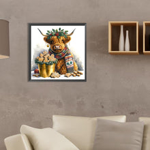 Load image into Gallery viewer, Diamond Painting - Full Round - Highland cow baby (35*35CM)