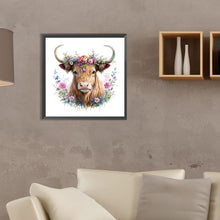Load image into Gallery viewer, Diamond Painting - Full Round - highland cattle (35*35CM)