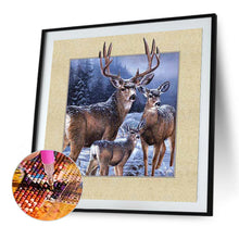 Load image into Gallery viewer, Diamond Painting - Full Square - deer in snow (50*50CM)