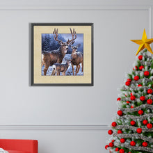 Load image into Gallery viewer, Diamond Painting - Full Square - deer in snow (50*50CM)