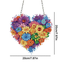 Load image into Gallery viewer, Acrylic Heart Flower Single-Sided Crystal Hanging Home Wall Decor for Wall Decor
