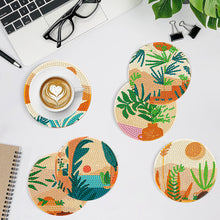 Load image into Gallery viewer, 8 Pcs Animal Texture Wooden Biscuit Diamond Painting Art Coaster Kit with Holder
