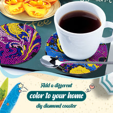Load image into Gallery viewer, 8 Pcs Animal Texture Wooden Biscuit Diamond Painting Art Coaster Kit with Holder