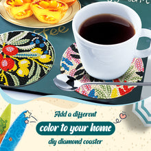 Load image into Gallery viewer, 8 Pcs Animal Texture Wooden Biscuit Diamond Painting Art Coaster Kit with Holder