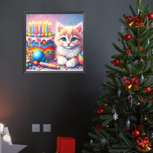 Load image into Gallery viewer, Diamond Painting - Full Round - cake and cat (40*40CM)