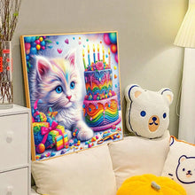 Load image into Gallery viewer, Diamond Painting - Full Round - cat and cake (40*40CM)