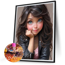 Load image into Gallery viewer, Diamond Painting - Full Round - sweet cool girl (30*40CM)
