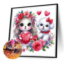 Load image into Gallery viewer, Diamond Painting - Full Round - loving puppy (30*30CM)