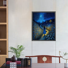 Load image into Gallery viewer, Diamond Painting - Full Round - girl walking at night (40*50CM)
