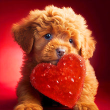 Load image into Gallery viewer, Diamond Painting - Full Round - love and puppy (30*30CM)