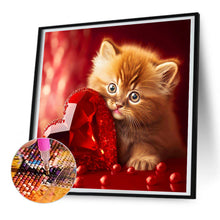Load image into Gallery viewer, Diamond Painting - Full Round - Love and kitten (30*30CM)