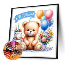 Load image into Gallery viewer, Diamond Painting - Full Round - birthday bear (30*30CM)