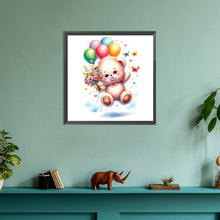 Load image into Gallery viewer, Diamond Painting - Full Round - birthday bear (30*30CM)