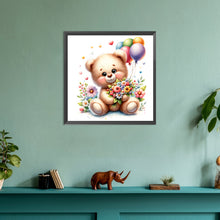 Load image into Gallery viewer, Diamond Painting - Full Round - birthday bear (30*30CM)