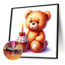 Load image into Gallery viewer, Diamond Painting - Full Round - birthday bear (30*30CM)