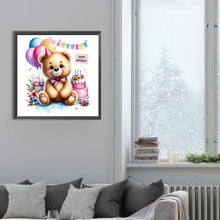 Load image into Gallery viewer, Diamond Painting - Full Round - birthday bear (30*30CM)